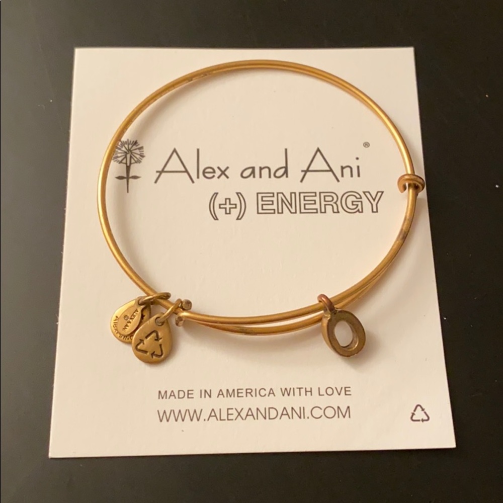 Alex and Ani gold O bracelet